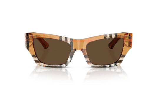 BE4441U Sunglasses Burberry 52 CHECK SAND Brown