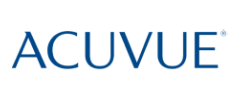 Logo displaying the text 'ACUVUE' in blue letters.