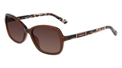 NW645S Sunglasses Nine West 55 Clear Brown
